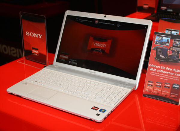Notebook Sony con processori AMD Vision