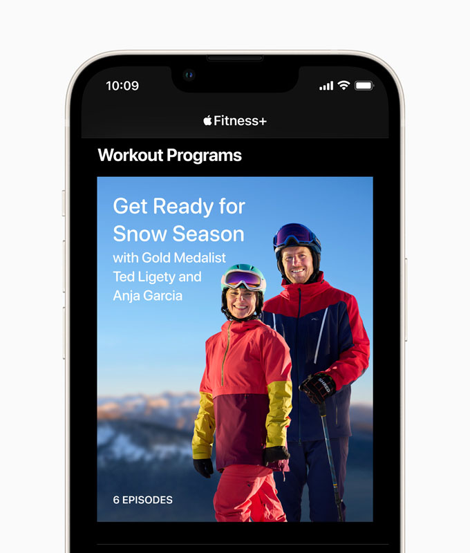 Apple Fitness+ Allenamenti per la stagione sciistica