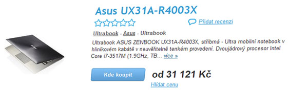 Asus UX31A Zenbook Prime prevendita