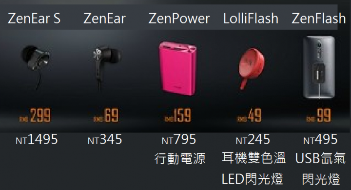 ASUS ZenEar, ZenEar S, ZenPower, ZenFlash e LolliFlash. Prezzi