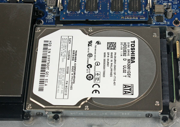 L'hard disk Toshiba a 7200RPM