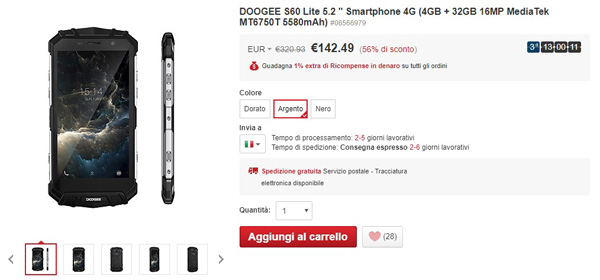 Doogee S60 Lite da LightInTheBox