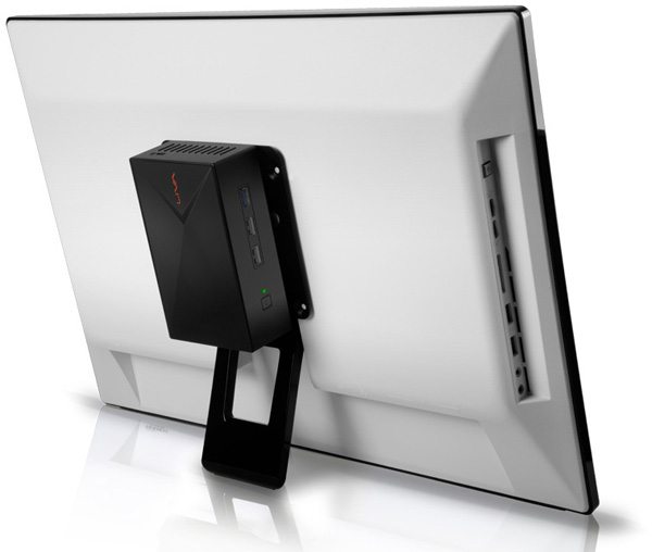 Mini-PC come ECS Liva possono essere montati dietro un monitor o un TV