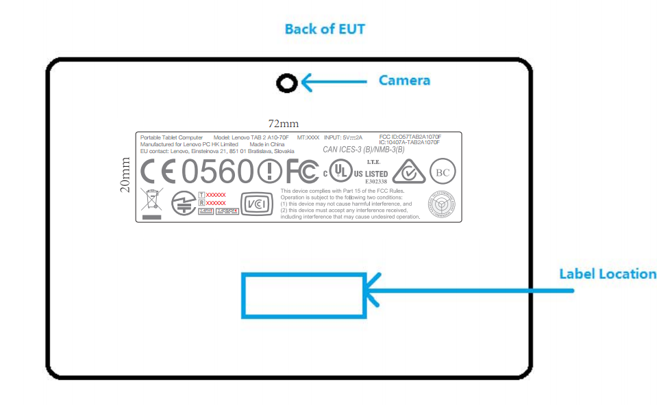 Lenovo Tab 2 A10-70F da FCC