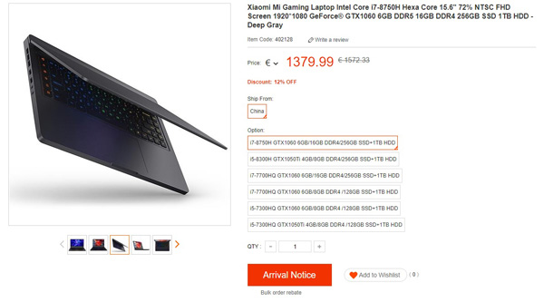 Il nuovo Xiaomi Mi Gaming Notebook con Intel Core di 8th gen è già in offerta!