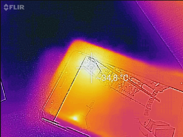 Temperatura sulla parte frontale