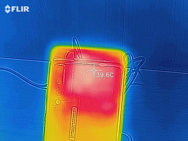 La temperatura esterna misurata con la termocamera Flir