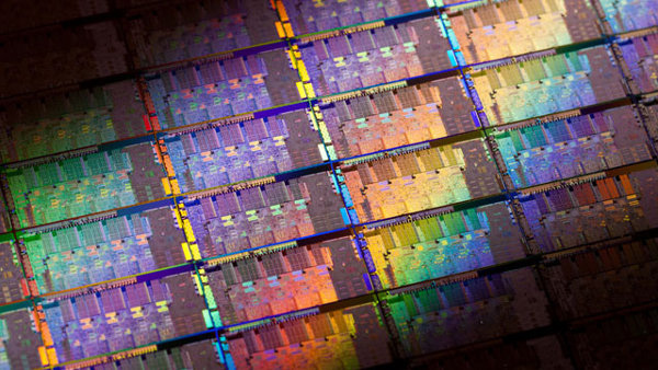 Intel Sandy Bridge wafer