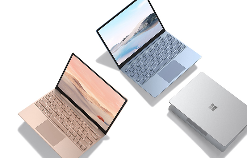 Ice blue, Sandstone e Platinum, le tre colorazioni di Surface Laptop Go