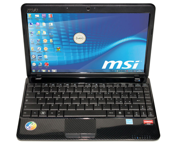 MSI Wind U250, veduta frontale