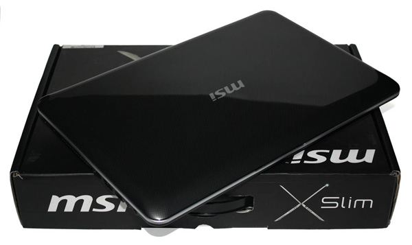 Confezione del portatile MSI X-Slim X620