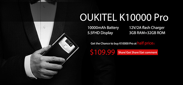 Oukitel K10000 Pro campagna su Facebook