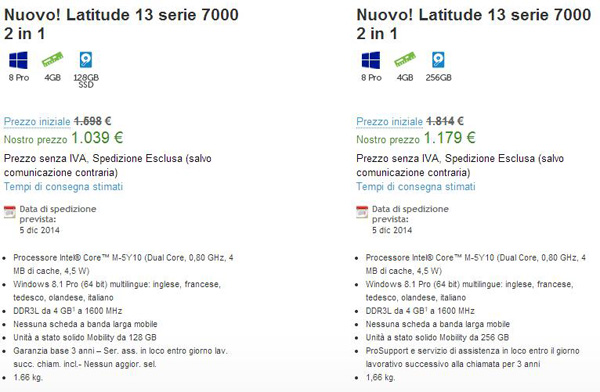 Dell Latitude 13 7350 con Core M in Italia a partire da 1039 euro