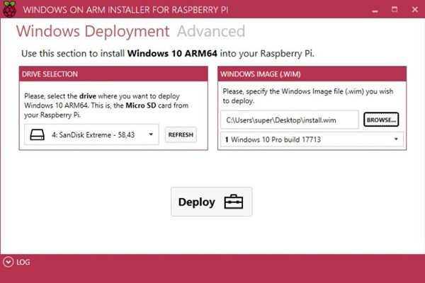 Windows 10 ARM su Raspberry Pi 3