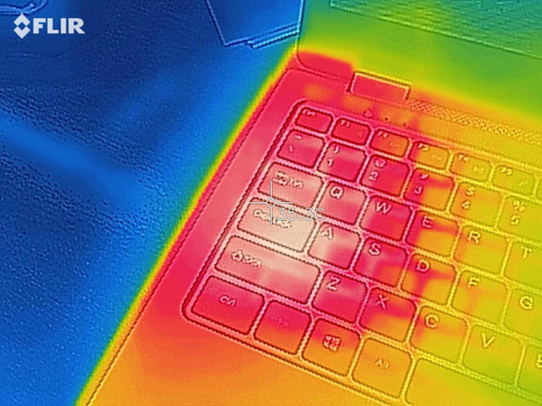 Il calore si concentra sul lato sinistro della tastiera