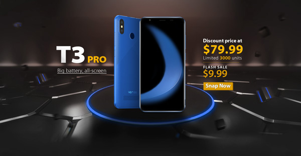 Vernee T3 Pro offerta di lancio a 79,99 dollari e cashback a 9,99 dollari