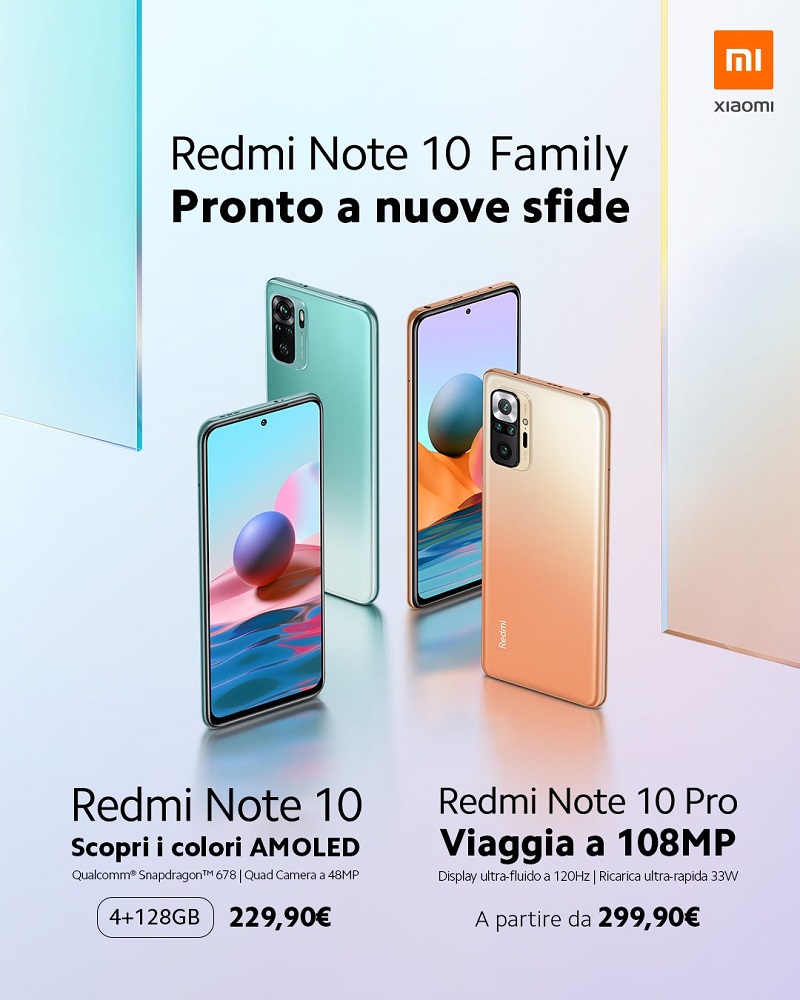 Redmi Note 10 e Redmi Note 10 Pro prezzi